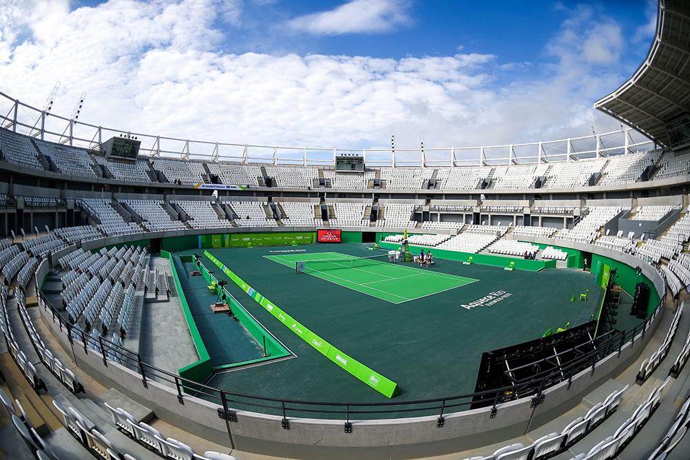 O Centro Olímpico de Tênis está localizado dentro do Núcleo do Parque Olímpico do Rio e muito próximo à Vila Olímpica e Paralímpica / Foto: Buda Mendes/Getty Images